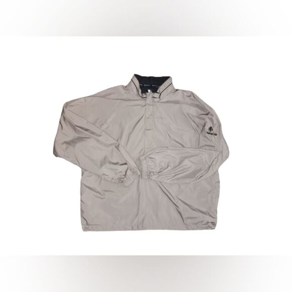 Sunice Vintage Golf Windbreaker Weather Half Zip  Size Large Tan and Black - Picture 1 of 3